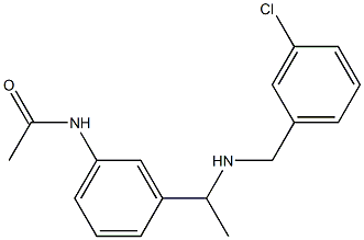 N-[3-(1-{[(3-chlorophenyl)methyl]amino}ethyl)phenyl]acetamide Structure