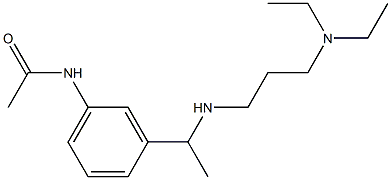 N-[3-(1-{[3-(diethylamino)propyl]amino}ethyl)phenyl]acetamide 구조식 이미지