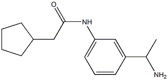 N-[3-(1-aminoethyl)phenyl]-2-cyclopentylacetamide Structure