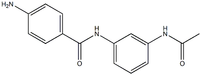 N-[3-(acetylamino)phenyl]-4-aminobenzamide 구조식 이미지