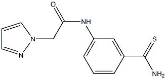 N-[3-(aminocarbonothioyl)phenyl]-2-(1H-pyrazol-1-yl)acetamide 구조식 이미지