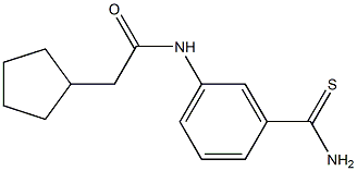 N-[3-(aminocarbonothioyl)phenyl]-2-cyclopentylacetamide Structure