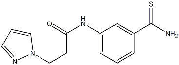 N-[3-(aminocarbonothioyl)phenyl]-3-(1H-pyrazol-1-yl)propanamide Structure