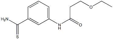 N-[3-(aminocarbonothioyl)phenyl]-3-ethoxypropanamide Structure