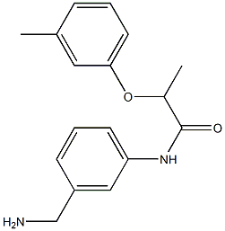 N-[3-(aminomethyl)phenyl]-2-(3-methylphenoxy)propanamide Structure