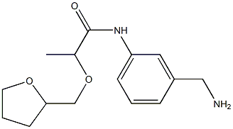 N-[3-(aminomethyl)phenyl]-2-(oxolan-2-ylmethoxy)propanamide 구조식 이미지