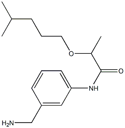 N-[3-(aminomethyl)phenyl]-2-[(4-methylpentyl)oxy]propanamide 구조식 이미지