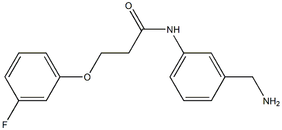N-[3-(aminomethyl)phenyl]-3-(3-fluorophenoxy)propanamide 구조식 이미지