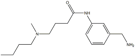 N-[3-(aminomethyl)phenyl]-4-[butyl(methyl)amino]butanamide 구조식 이미지