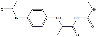 N-[4-({1-[(methylcarbamoyl)amino]-1-oxopropan-2-yl}amino)phenyl]acetamide Structure