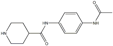 N-[4-(acetylamino)phenyl]piperidine-4-carboxamide 구조식 이미지