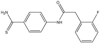 N-[4-(aminocarbonothioyl)phenyl]-2-(2-fluorophenyl)acetamide 구조식 이미지