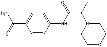 N-[4-(aminocarbonothioyl)phenyl]-2-morpholin-4-ylpropanamide 구조식 이미지