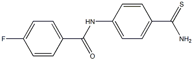 N-[4-(aminocarbonothioyl)phenyl]-4-fluorobenzamide 구조식 이미지