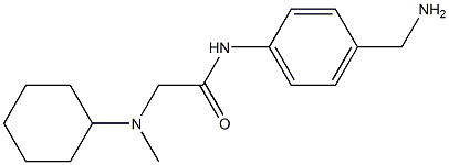 N-[4-(aminomethyl)phenyl]-2-[cyclohexyl(methyl)amino]acetamide 구조식 이미지