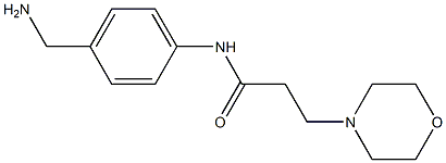 N-[4-(aminomethyl)phenyl]-3-morpholin-4-ylpropanamide 구조식 이미지