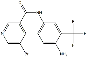 N-[4-amino-3-(trifluoromethyl)phenyl]-5-bromopyridine-3-carboxamide Structure
