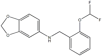 N-{[2-(difluoromethoxy)phenyl]methyl}-2H-1,3-benzodioxol-5-amine Structure