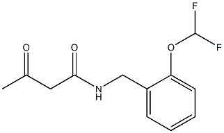 N-{[2-(difluoromethoxy)phenyl]methyl}-3-oxobutanamide Structure