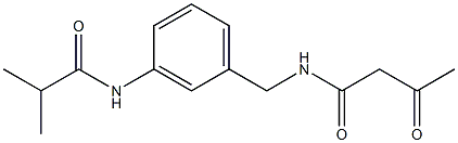 N-{[3-(2-methylpropanamido)phenyl]methyl}-3-oxobutanamide Structure