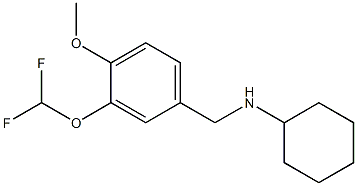 N-{[3-(difluoromethoxy)-4-methoxyphenyl]methyl}cyclohexanamine 구조식 이미지