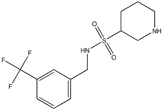 N-{[3-(trifluoromethyl)phenyl]methyl}piperidine-3-sulfonamide 구조식 이미지