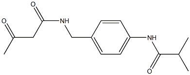N-{[4-(2-methylpropanamido)phenyl]methyl}-3-oxobutanamide Structure