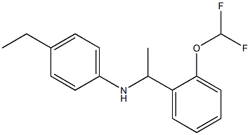 N-{1-[2-(difluoromethoxy)phenyl]ethyl}-4-ethylaniline 구조식 이미지