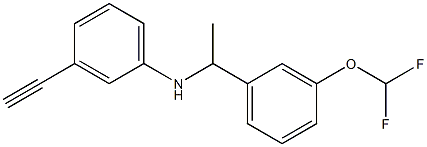 N-{1-[3-(difluoromethoxy)phenyl]ethyl}-3-ethynylaniline 구조식 이미지