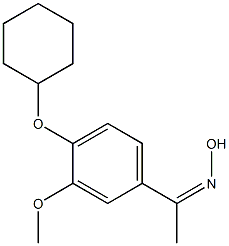 N-{1-[4-(cyclohexyloxy)-3-methoxyphenyl]ethylidene}hydroxylamine 구조식 이미지