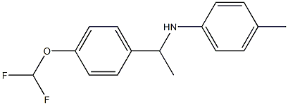 N-{1-[4-(difluoromethoxy)phenyl]ethyl}-4-methylaniline Structure