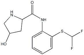 N-{2-[(difluoromethyl)sulfanyl]phenyl}-4-hydroxypyrrolidine-2-carboxamide Structure