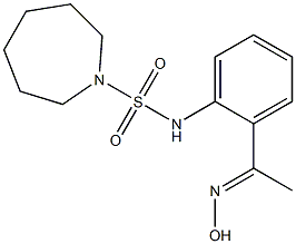 N-{2-[1-(hydroxyimino)ethyl]phenyl}azepane-1-sulfonamide 구조식 이미지