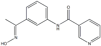 N-{3-[(1E)-N-hydroxyethanimidoyl]phenyl}nicotinamide 구조식 이미지