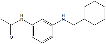 N-{3-[(cyclohexylmethyl)amino]phenyl}acetamide Structure