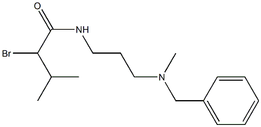 N-{3-[benzyl(methyl)amino]propyl}-2-bromo-3-methylbutanamide 구조식 이미지