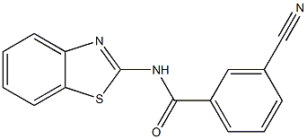 N-1,3-benzothiazol-2-yl-3-cyanobenzamide 구조식 이미지