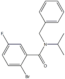 N-benzyl-2-bromo-5-fluoro-N-(propan-2-yl)benzamide 구조식 이미지