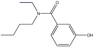 N-butyl-N-ethyl-3-hydroxybenzamide 구조식 이미지