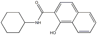 N-cyclohexyl-1-hydroxynaphthalene-2-carboxamide 구조식 이미지