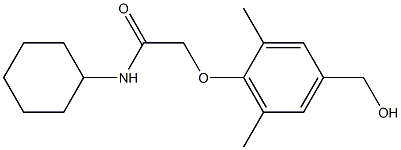 N-cyclohexyl-2-[4-(hydroxymethyl)-2,6-dimethylphenoxy]acetamide 구조식 이미지