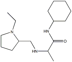 N-cyclohexyl-2-{[(1-ethylpyrrolidin-2-yl)methyl]amino}propanamide 구조식 이미지