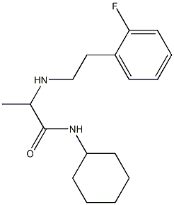 N-cyclohexyl-2-{[2-(2-fluorophenyl)ethyl]amino}propanamide 구조식 이미지