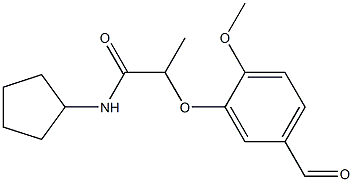 N-cyclopentyl-2-(5-formyl-2-methoxyphenoxy)propanamide Structure