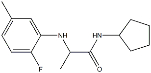 N-cyclopentyl-2-[(2-fluoro-5-methylphenyl)amino]propanamide Structure