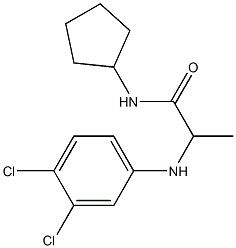 N-cyclopentyl-2-[(3,4-dichlorophenyl)amino]propanamide Structure