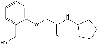 N-cyclopentyl-2-[2-(hydroxymethyl)phenoxy]acetamide 구조식 이미지