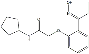 N-cyclopentyl-2-{2-[1-(hydroxyimino)propyl]phenoxy}acetamide Structure