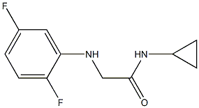 N-cyclopropyl-2-[(2,5-difluorophenyl)amino]acetamide 구조식 이미지