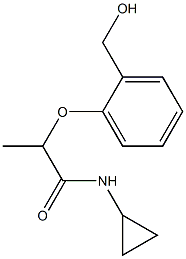 N-cyclopropyl-2-[2-(hydroxymethyl)phenoxy]propanamide 구조식 이미지